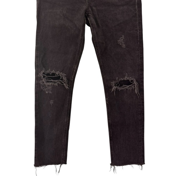 AGOLDE Cherie High-Rise Straight Jean in "Distortion" Black Size 24 - Picture 5 of 12